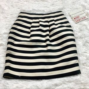 Banana Republic Black & White Stripe Shimmer Skirt